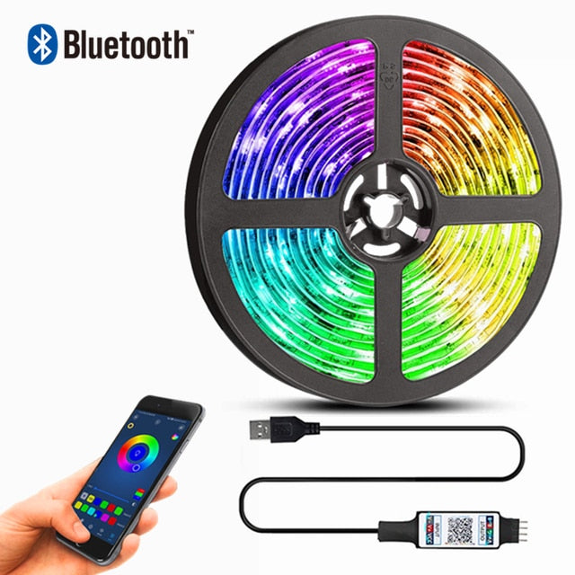 USB-LED strip RGB 5050 Bluetooth App controlling options – Inventix